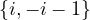 {i,− i− 1}